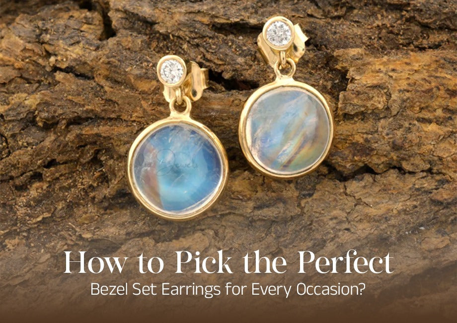 Bezel set Earrings