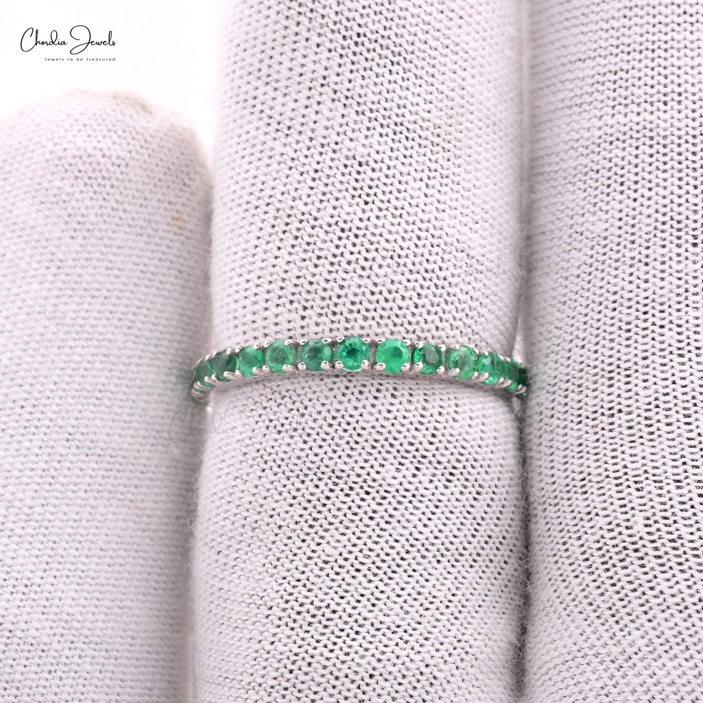 Adorn yourself with this 14k gold emerald ring