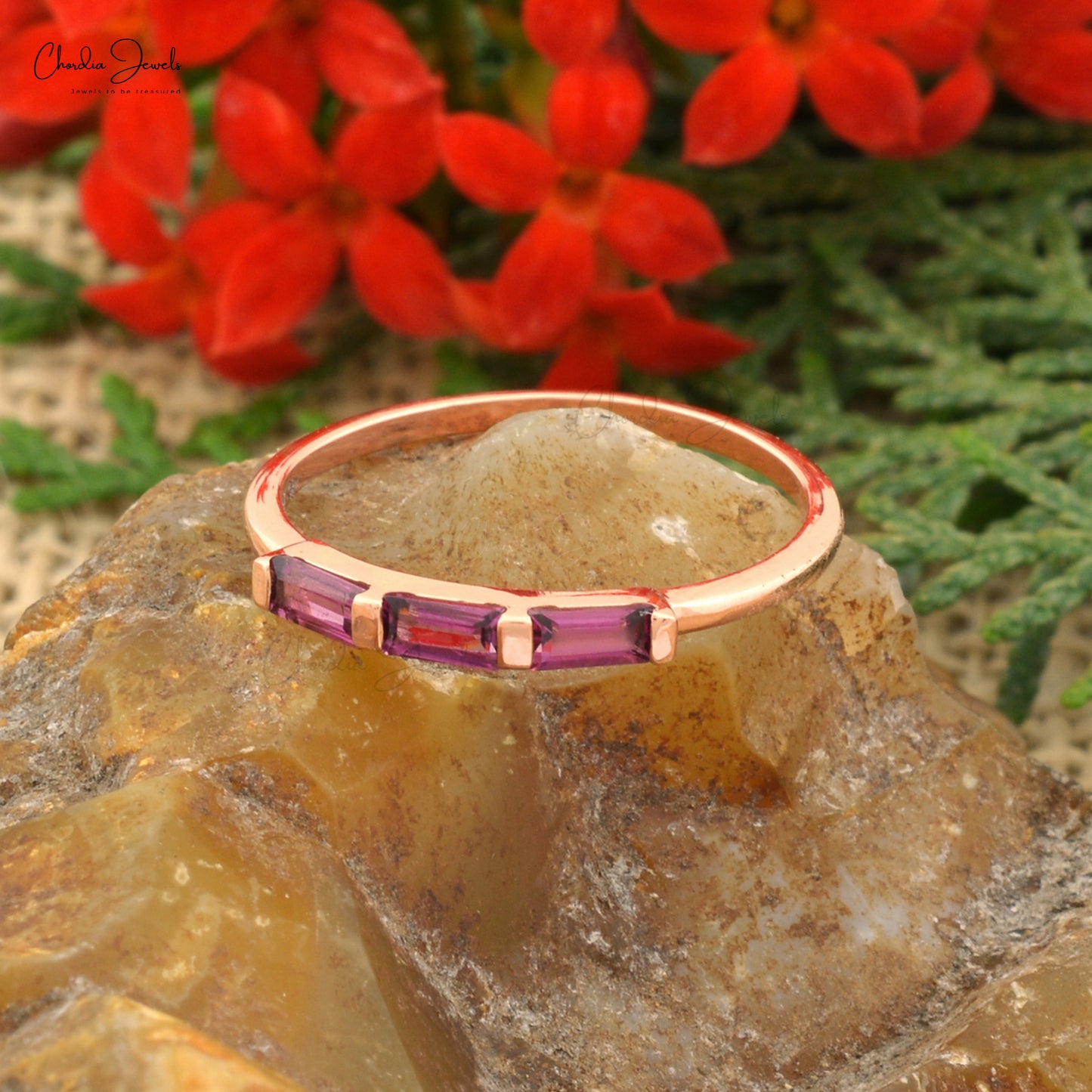 Rhodolite Garnet Ring