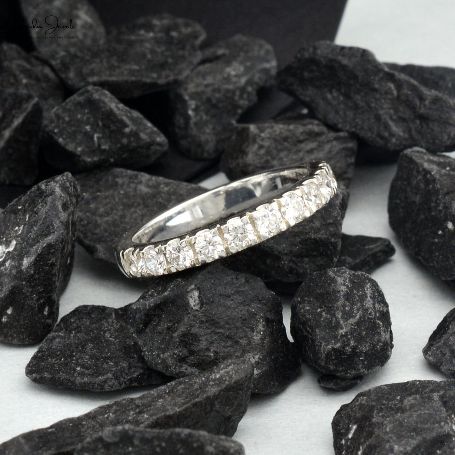 Chordia Jewels 14k White Gold Diamond Eternity Band