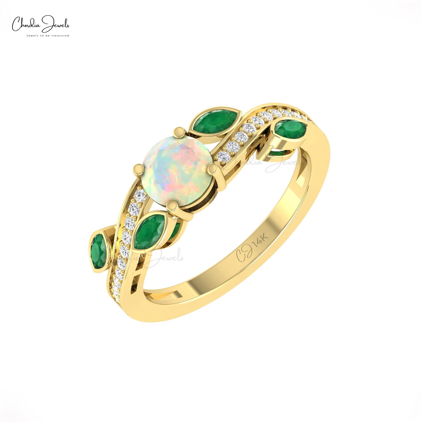 Real Marquise Emerald Ring