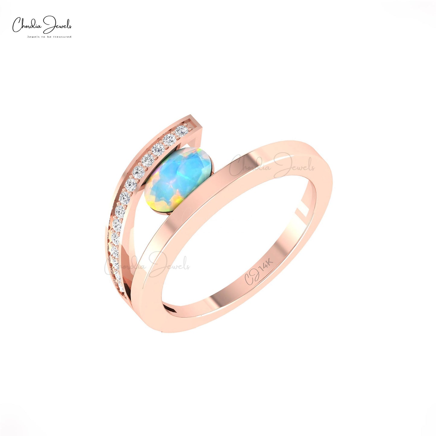 Natural Opal Gemstone Ring