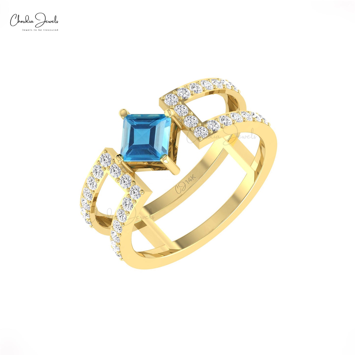 Swiss Blue Topaz Ring