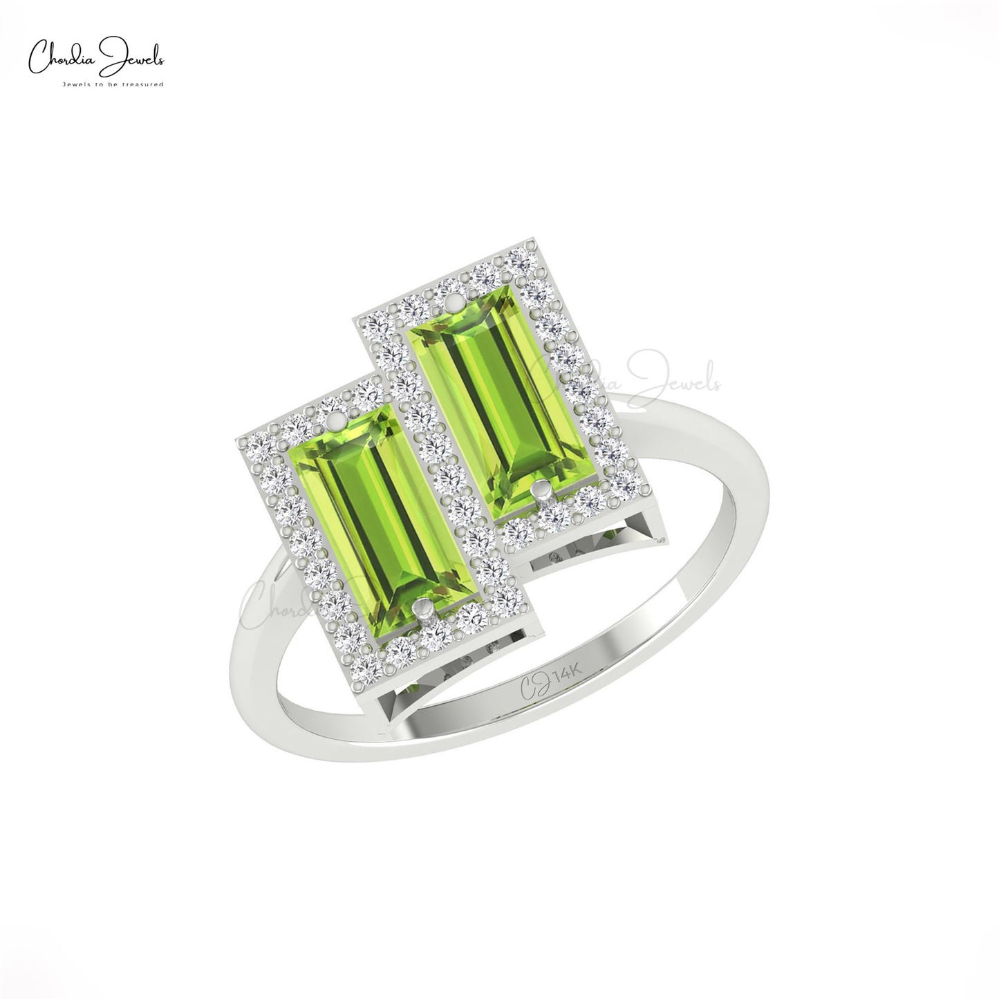 Solid 14k Gold Halo Ring