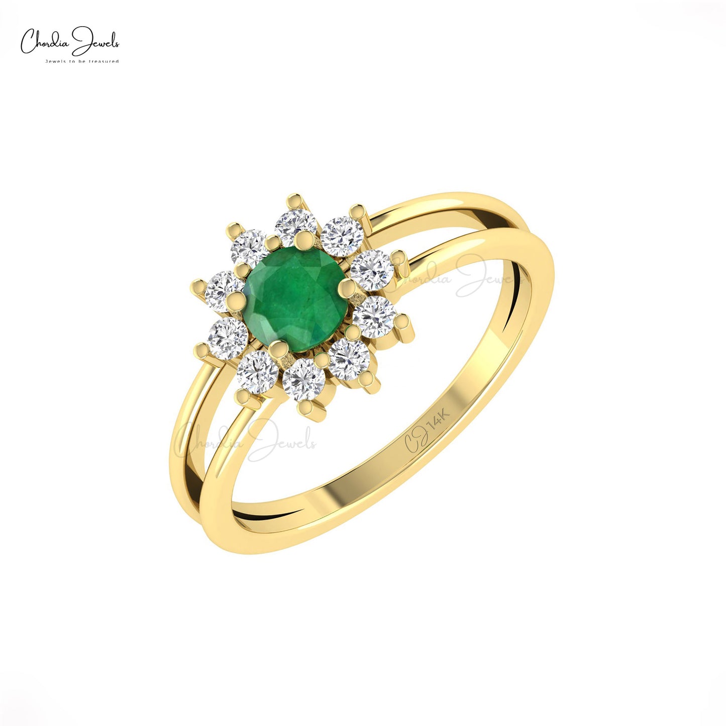 Complete your overall look with our may birthstone ring.