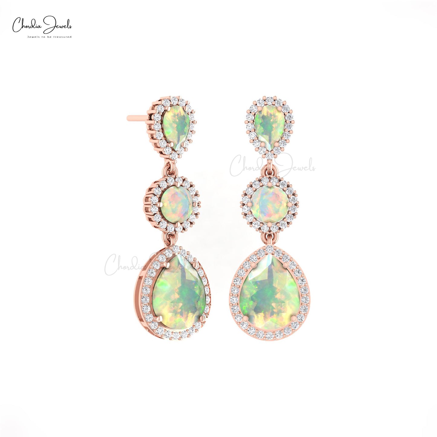 Shop Pear Cut Opal Earrings