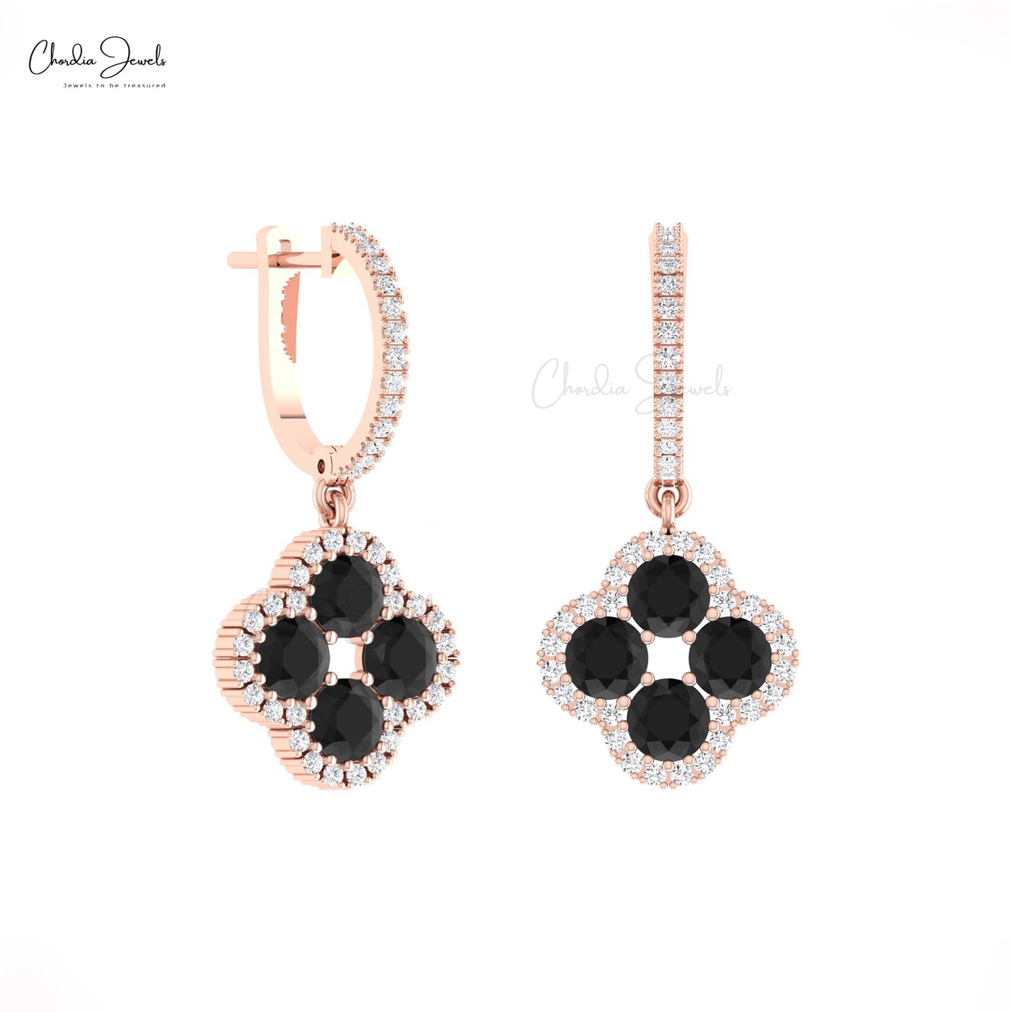 Buy Black Diamond Halo Earrings