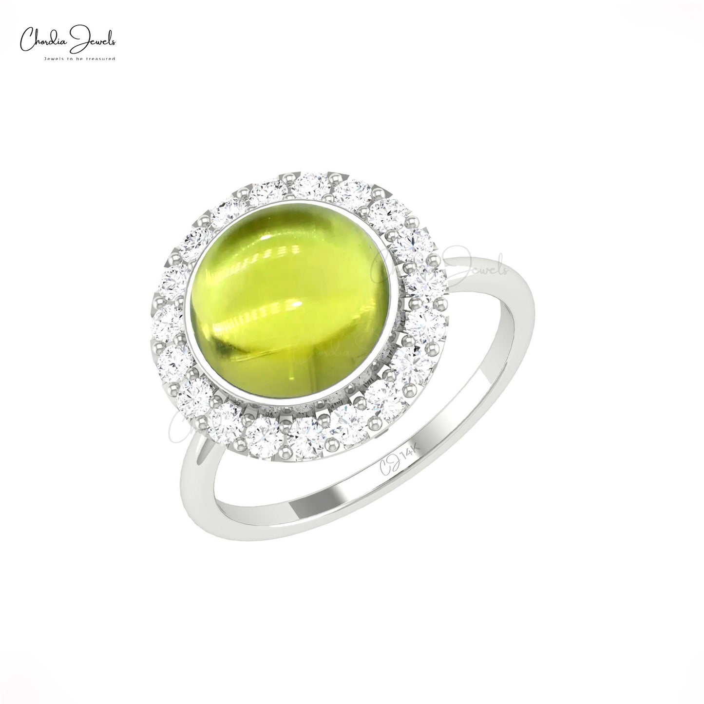 14k Solid Gold Peridot Ring