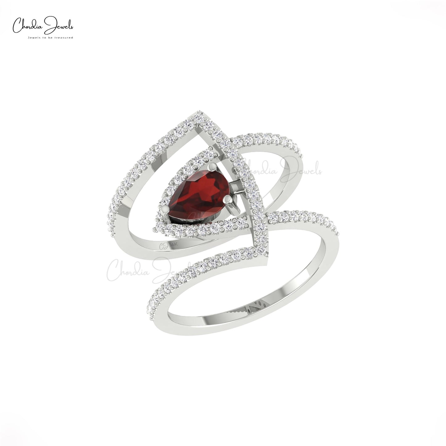 14k Solid Gold Cocktail Ring