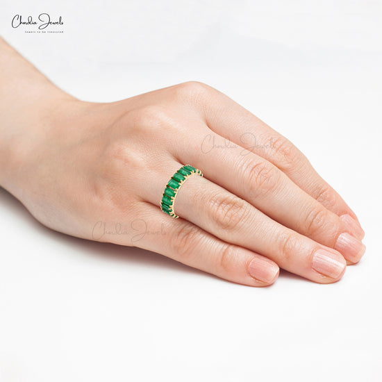 Indulge in the luxury of this real emerald ring.
