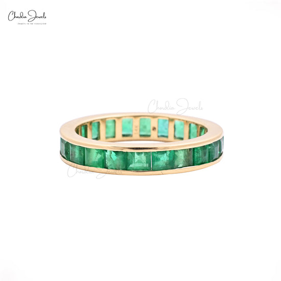 EMERALD CHANNEL SET RING