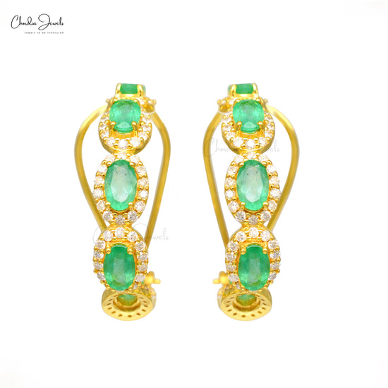 real emerald green earrings