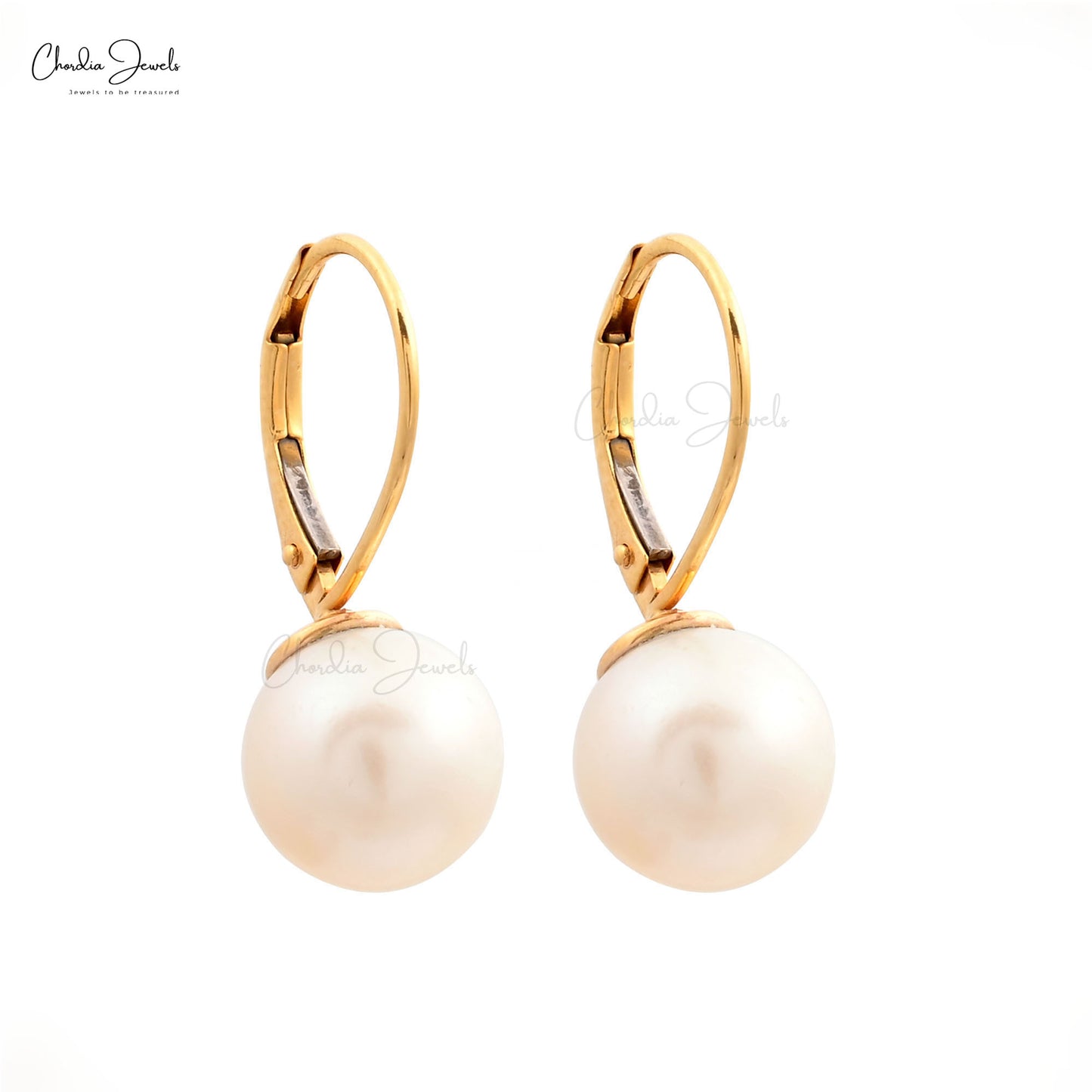 14k gold pearl earrings