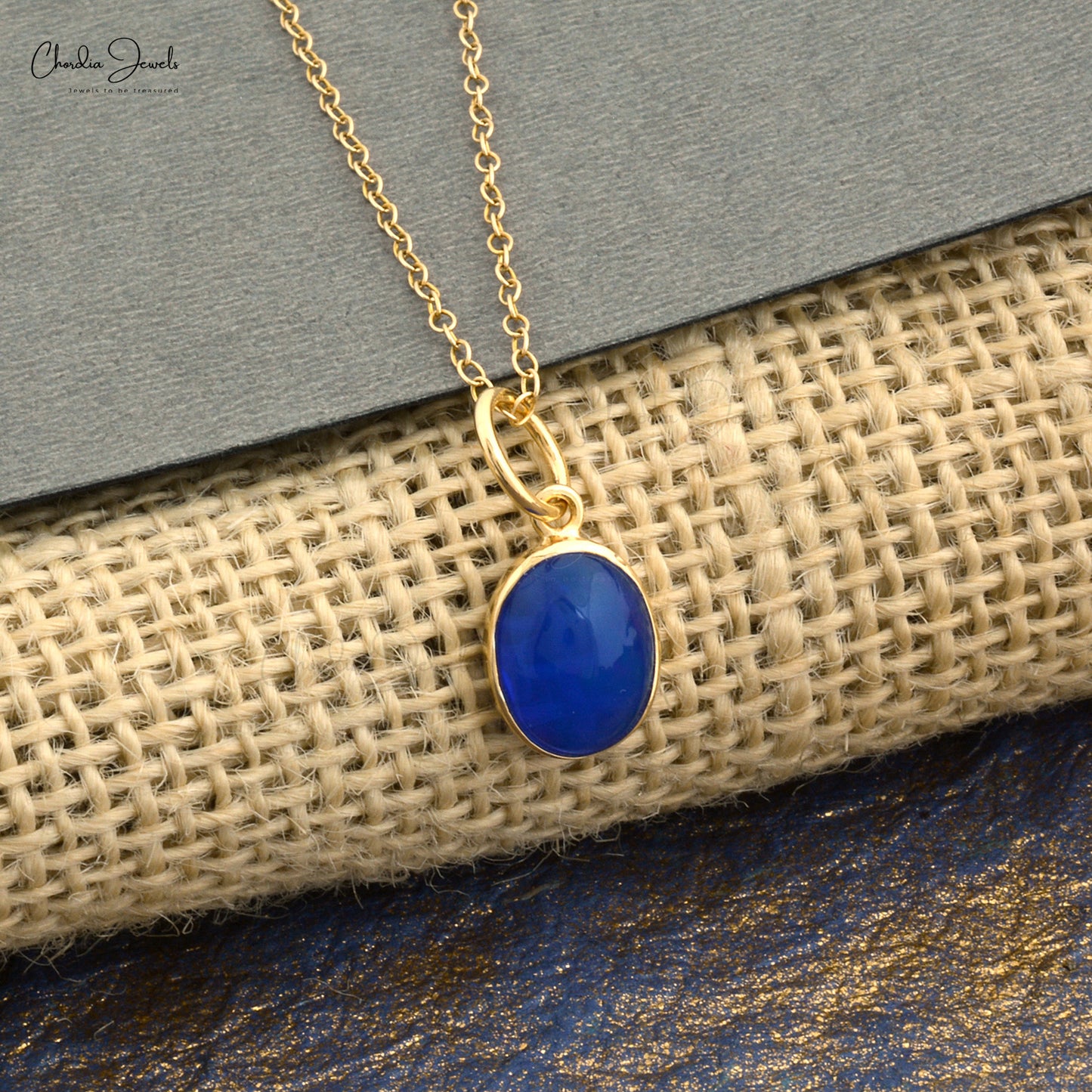 Oval Gemstone Solitaire Pendant in 925 Sterling Silver