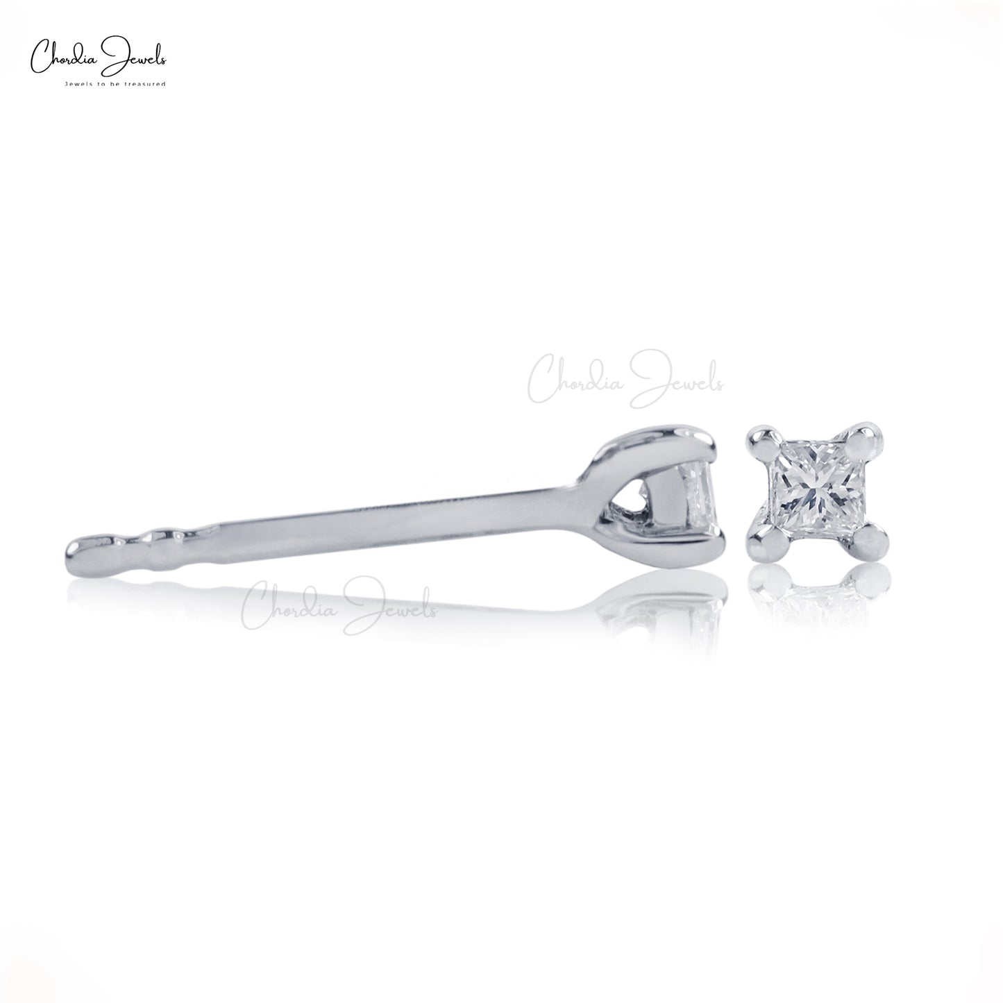 White Diamond Studs