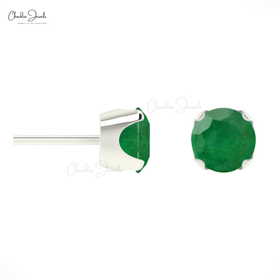 Unveil the magic of our emerald gemstone studs.
