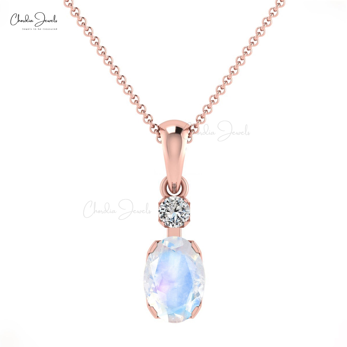 Buy 7x5mm Rainbow Moonstone Pendant