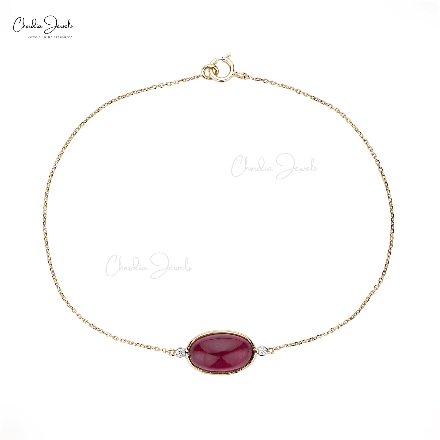 Oval Tourmaline 3-Stone Fine Gold Bracelet Jewelry