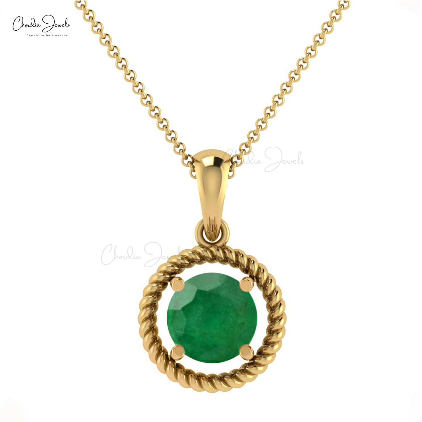 Graceful Emerald Pendant