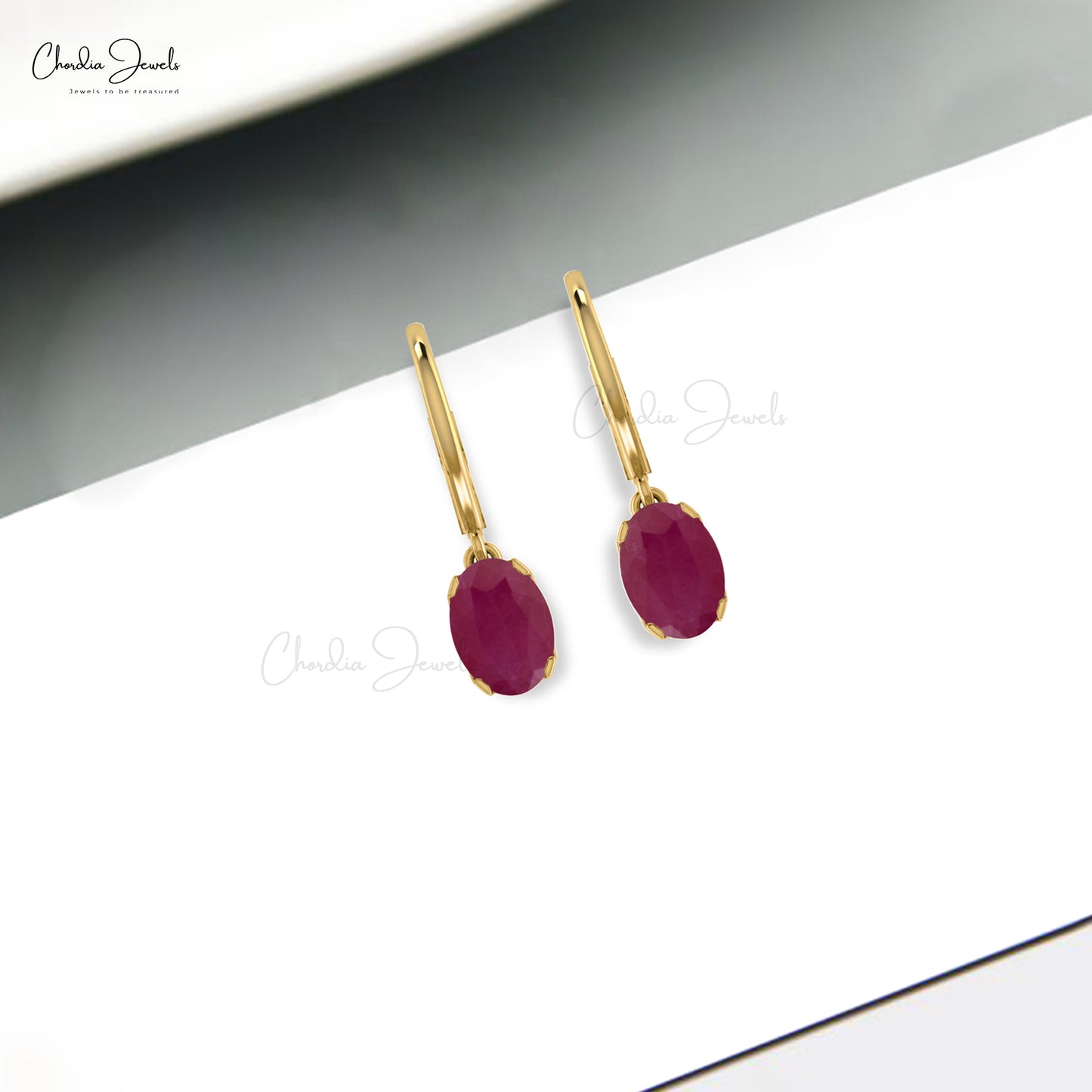14k Gold Ruby Earrings