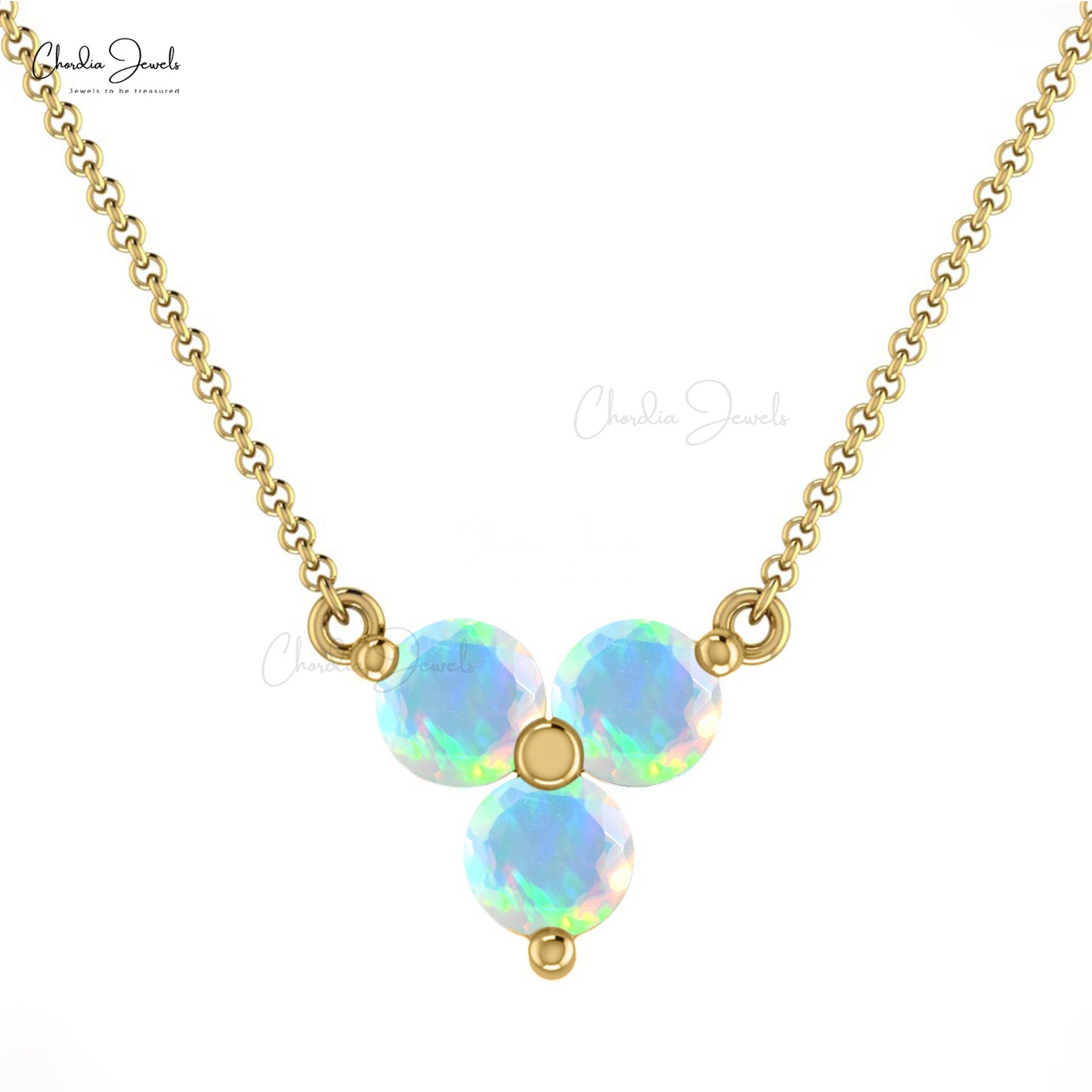 Opal 3-Stone Necklace