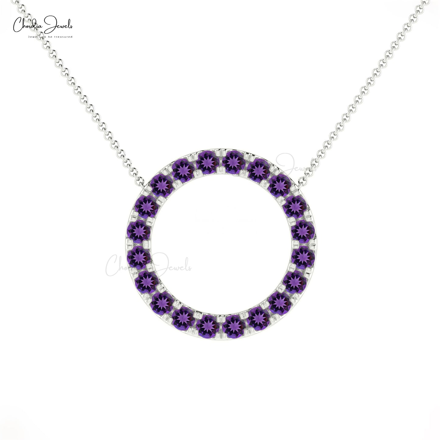 Buy Amethyst Circle Necklace