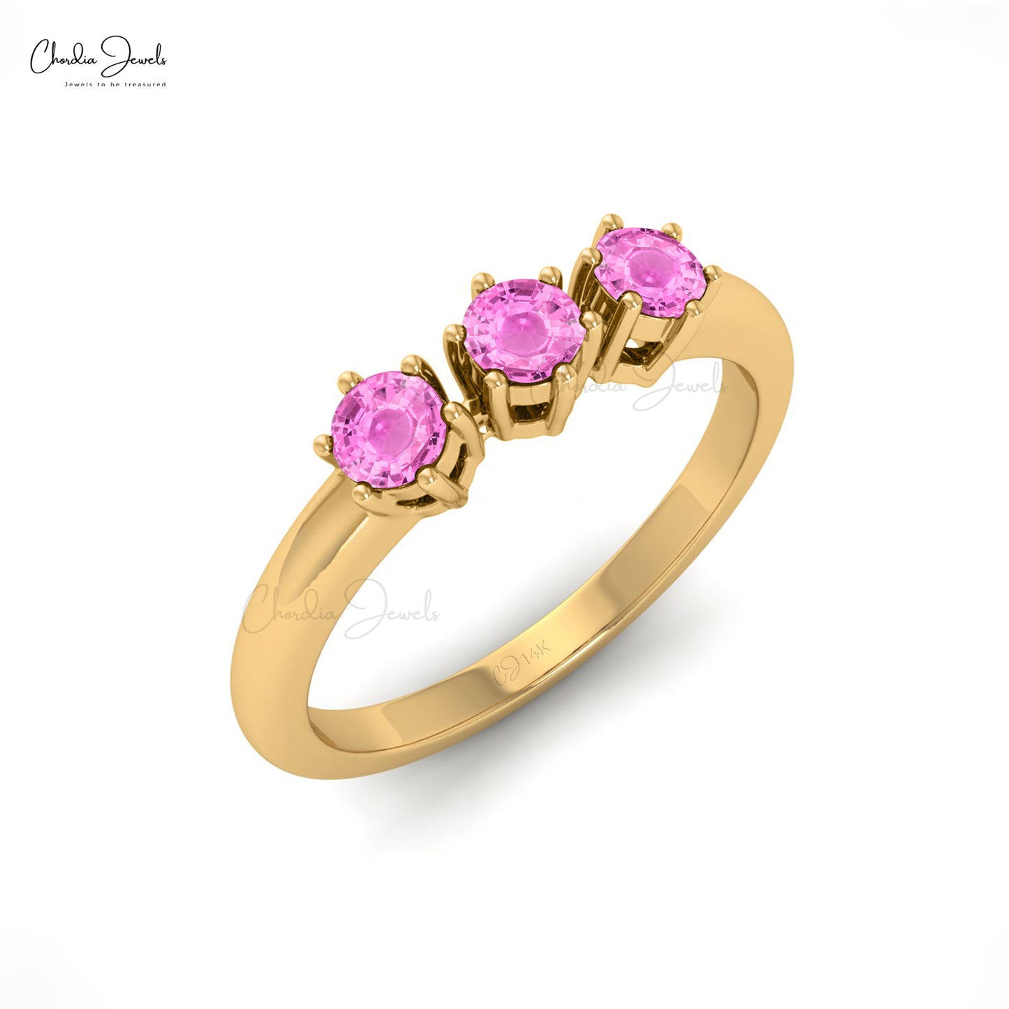 Buy Pink Sapphire Trilogy Ring