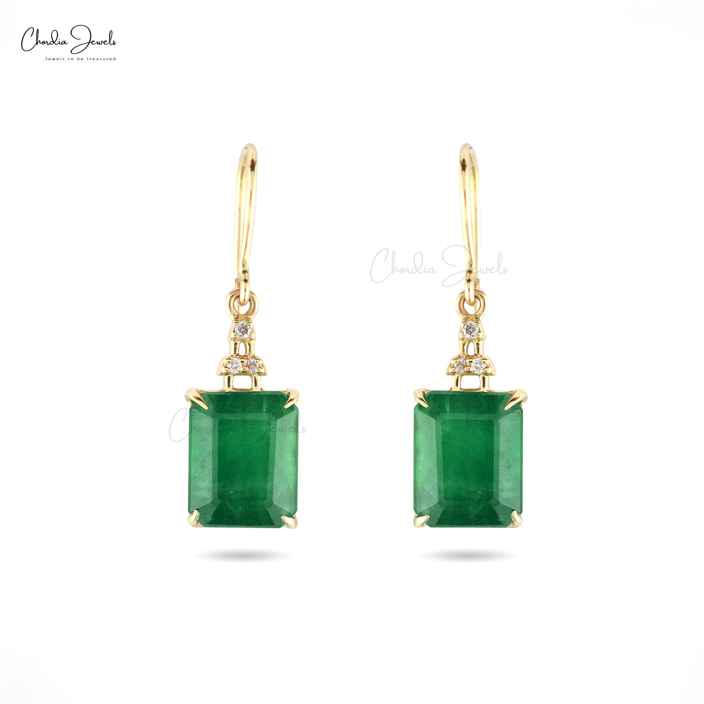 Dazzle in sophistication with our emerald dangle earrings.