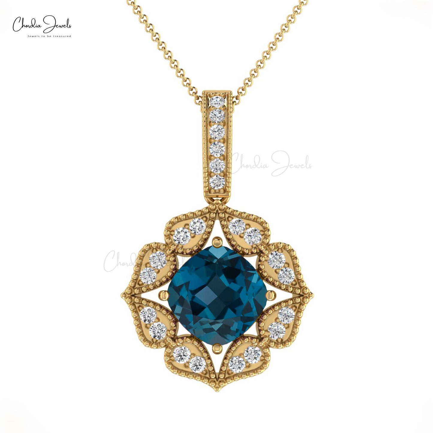 London Blue Topaz Pendant