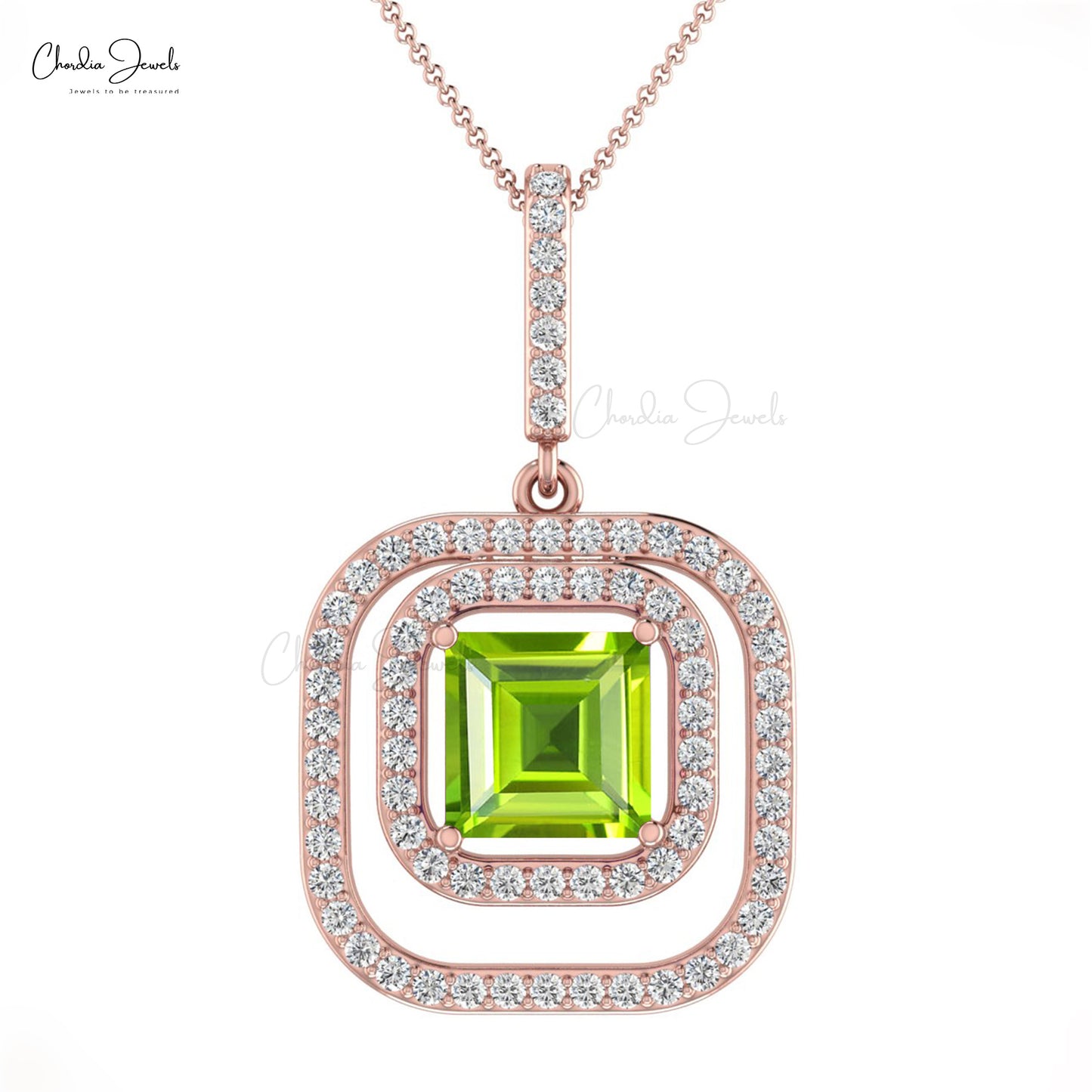 Peridot & Diamond Pendant