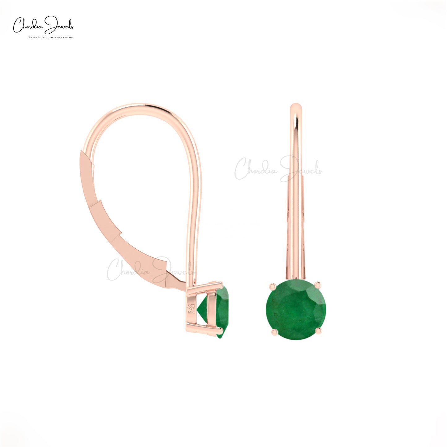 Step into world of elegance with these emerald dangle earrings.