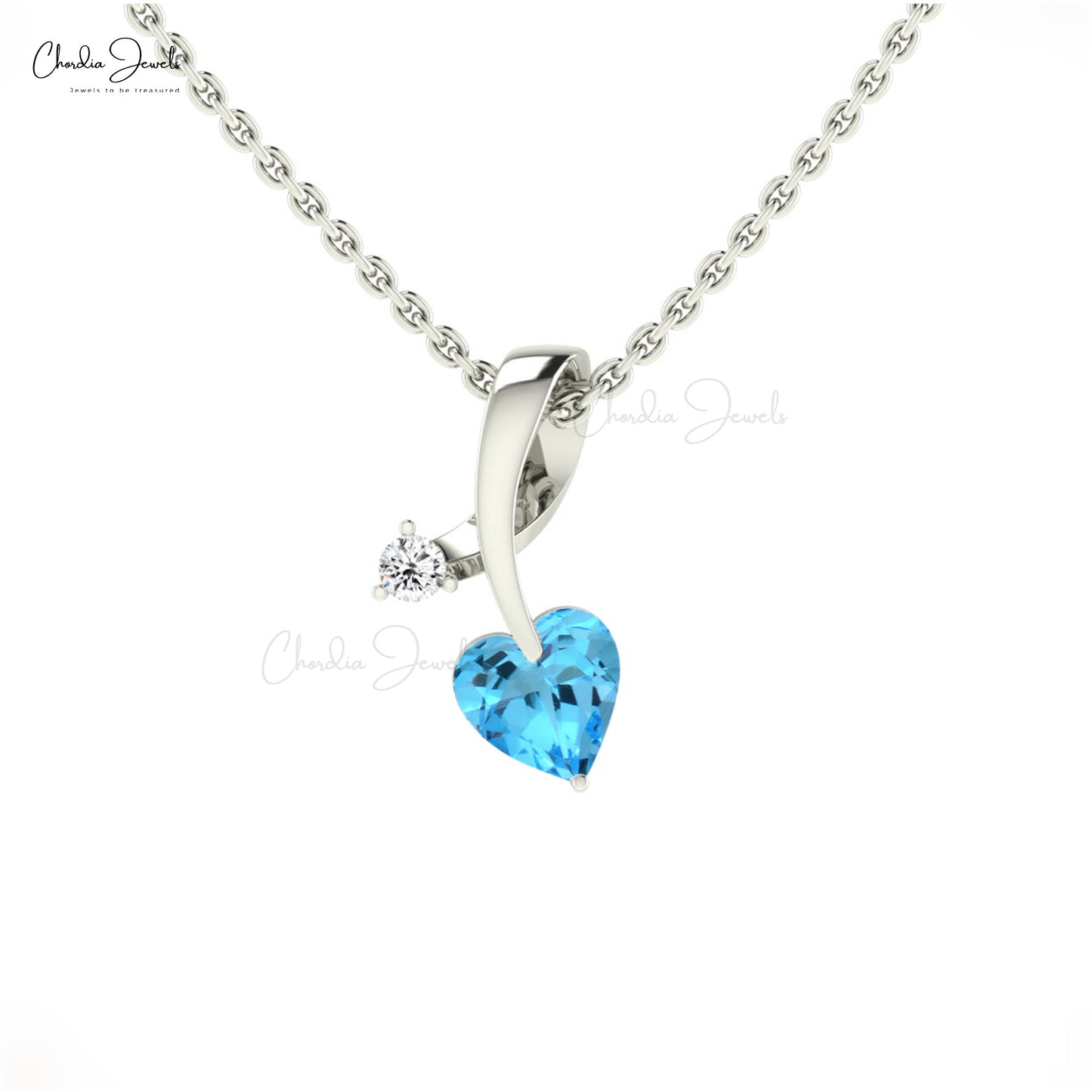 Heart Shape Gemstone Pendant