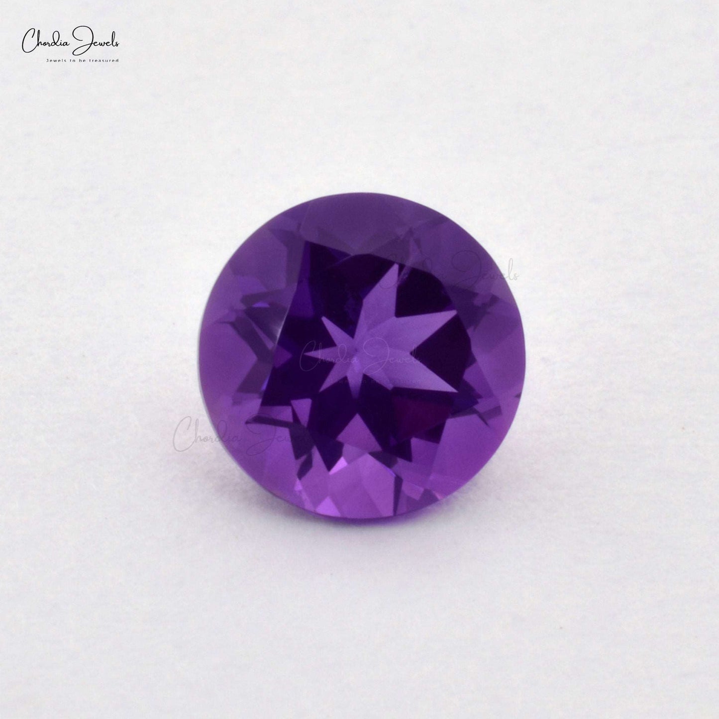 round cut amethyst loose gemstone 