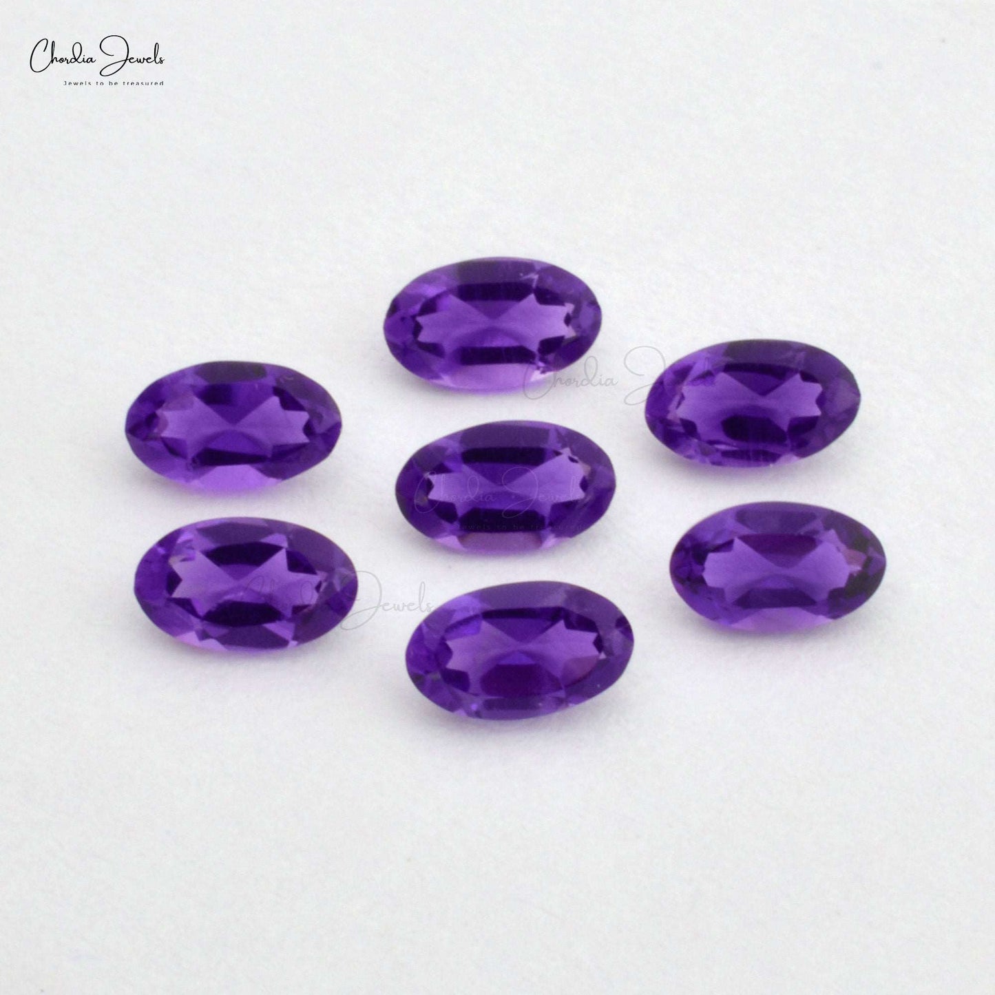 oval cut amethyst loose gemstone