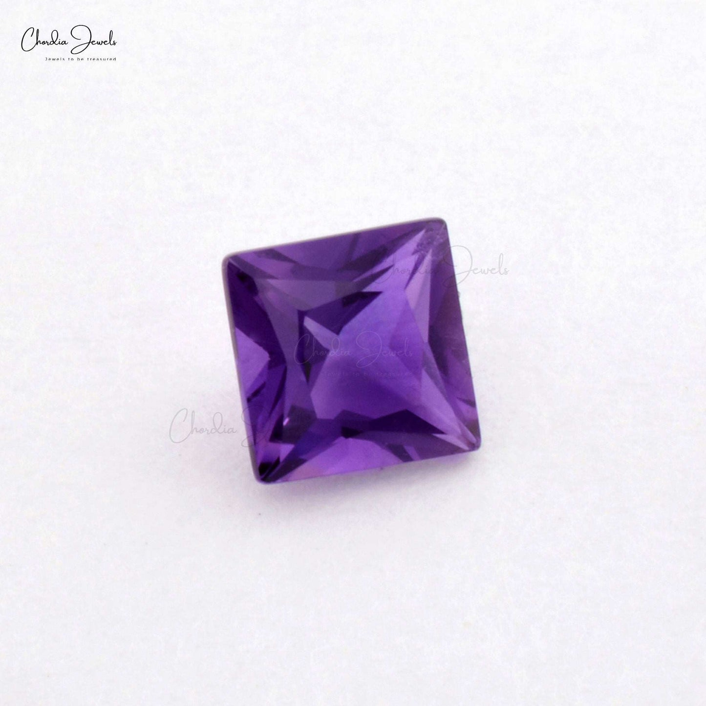 square-cut amethyst loose gemstone 