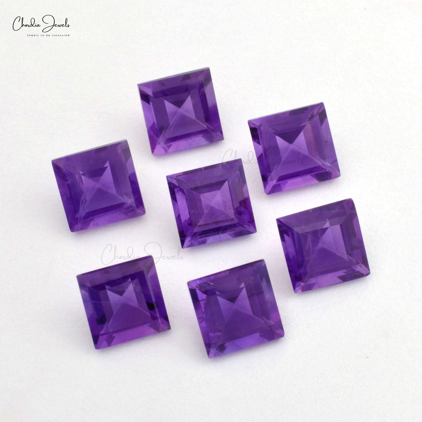 amethyst loose gemstone square cut 