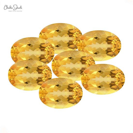 1 Carat Natural Yellow Citrine 8X6mm Oval Faceted Top Quality, 1 Piece - Chordia Jewels