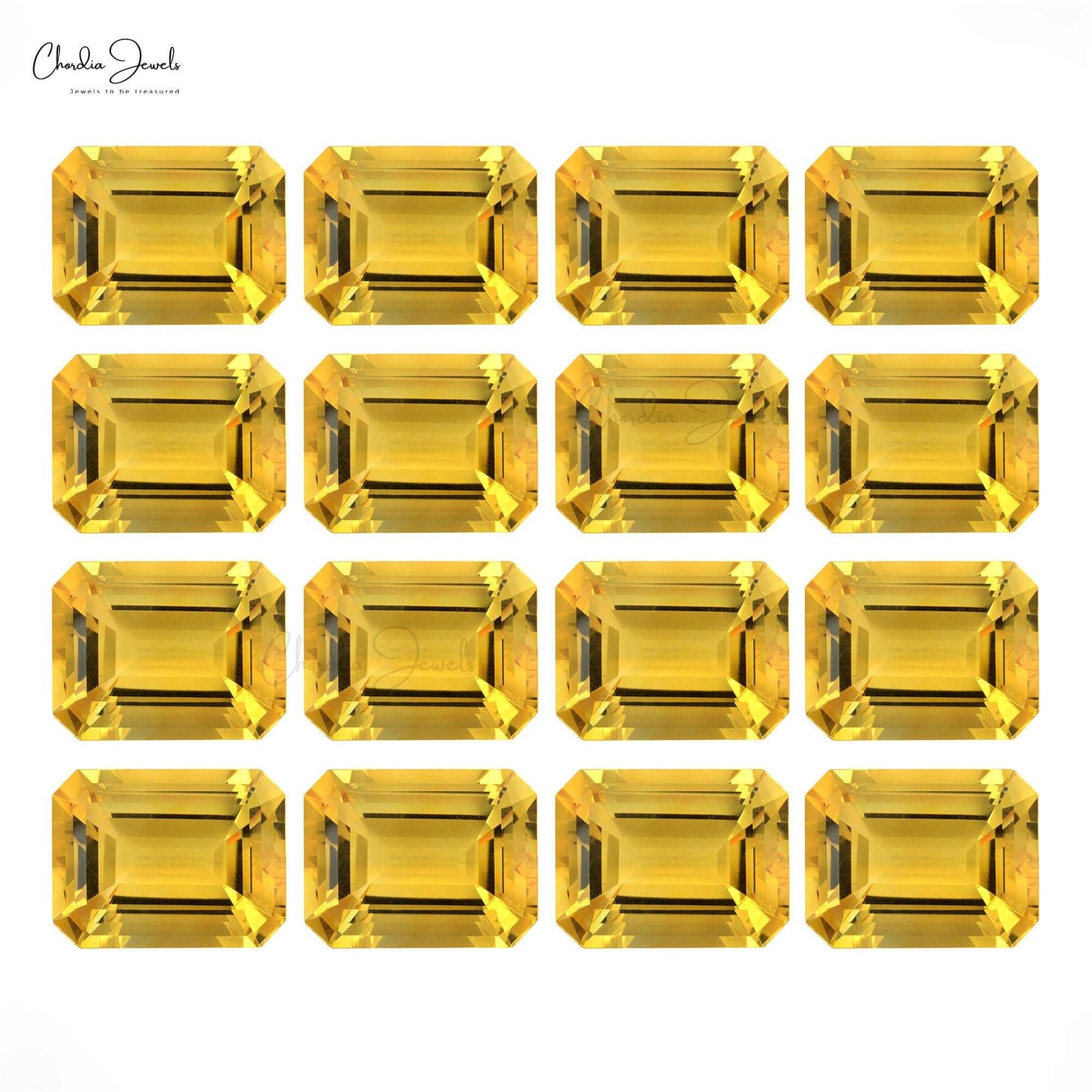 100% Natural Citrine Emerald Cut 7x9MM-8x10MM Semi Precious Loose Gemstone, 1 Piece