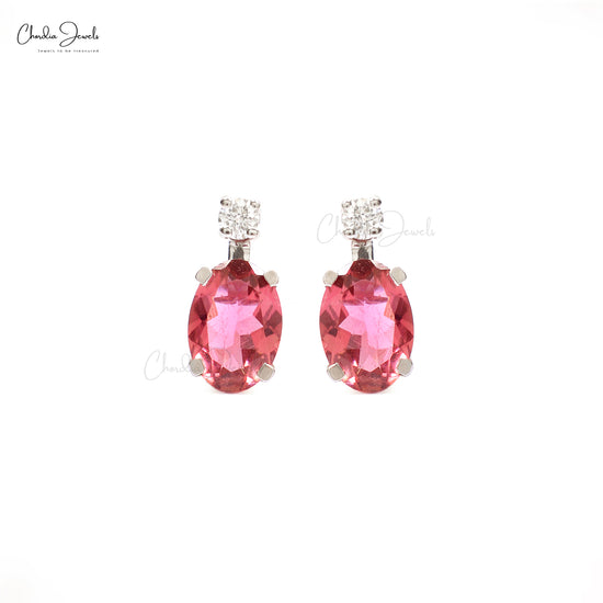 oval ruby stud earrings