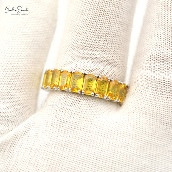 yellow sapphire dainty ring