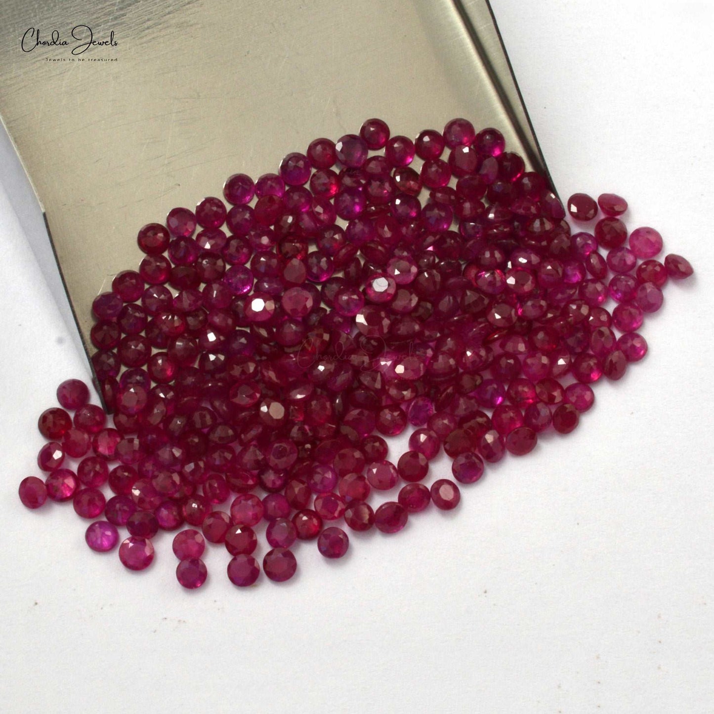 1.50 MM/1.60 MM/1.70 MM/1.80 MM/1.90 MM AAA Quality Natural Ruby Round Cut Faceted Loose Gemstone For Jewelry