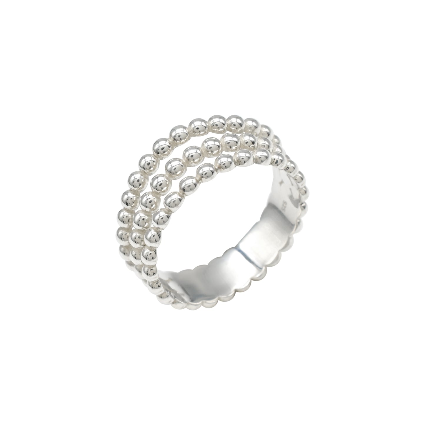 Hooggepoleerde 925 Sterling Silwer Stapelbare Verlowingsringe Vir Haar