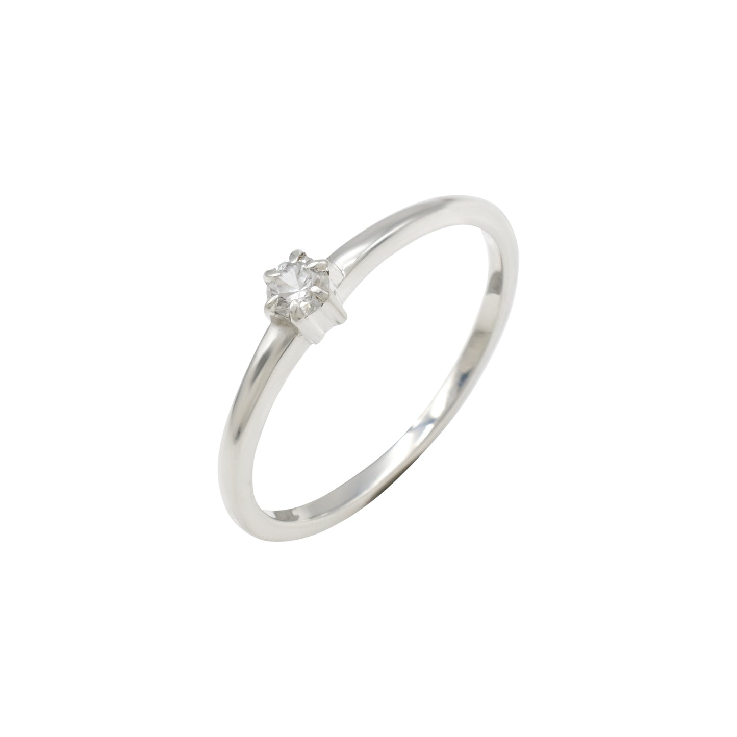Briljant Sny Solitaire Ring In 925 Sterling Silwer Wit Sirkoon Minimalistiese Ringe Vir Haar