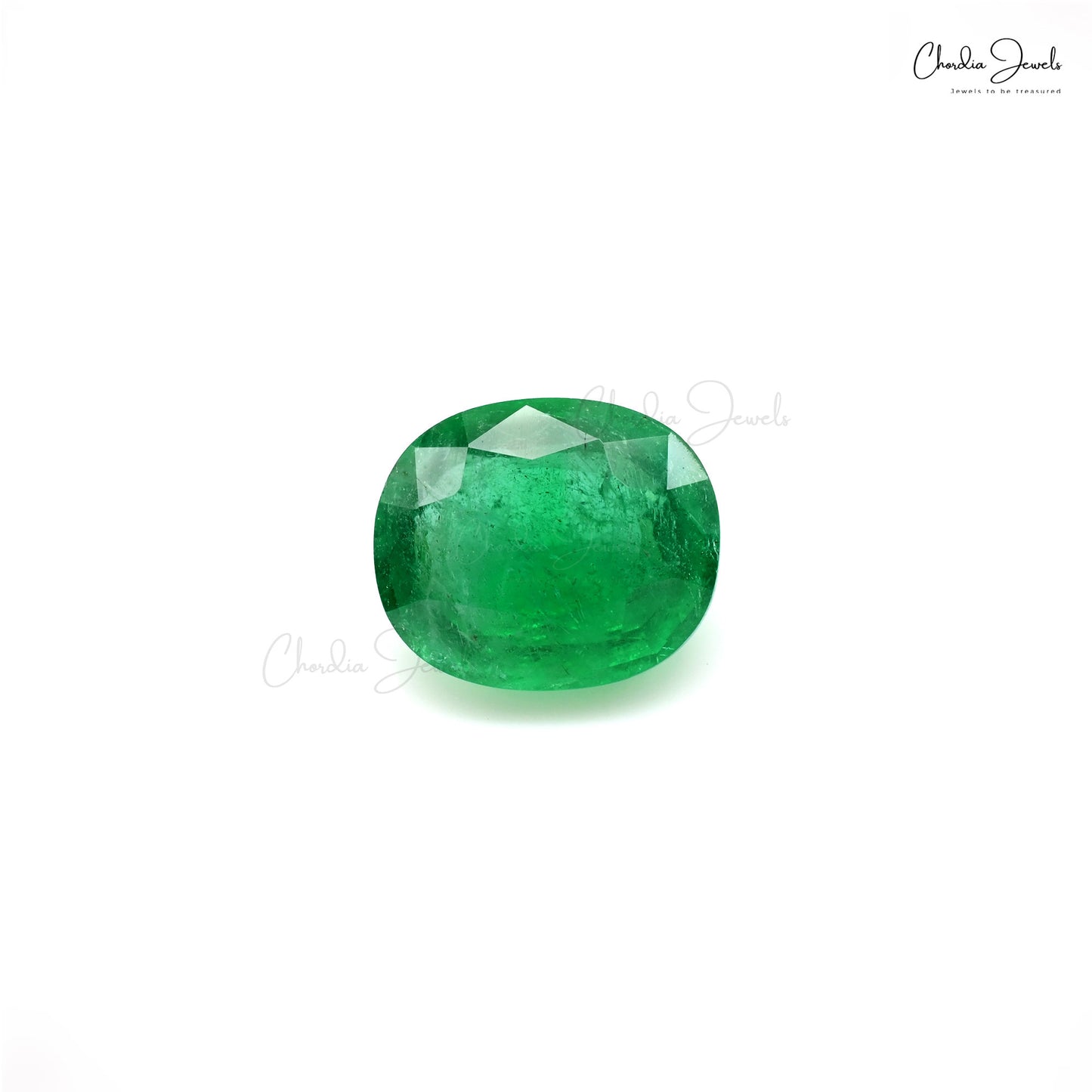 7 carat cushion cut emerald gemstone – Chordia Jewels