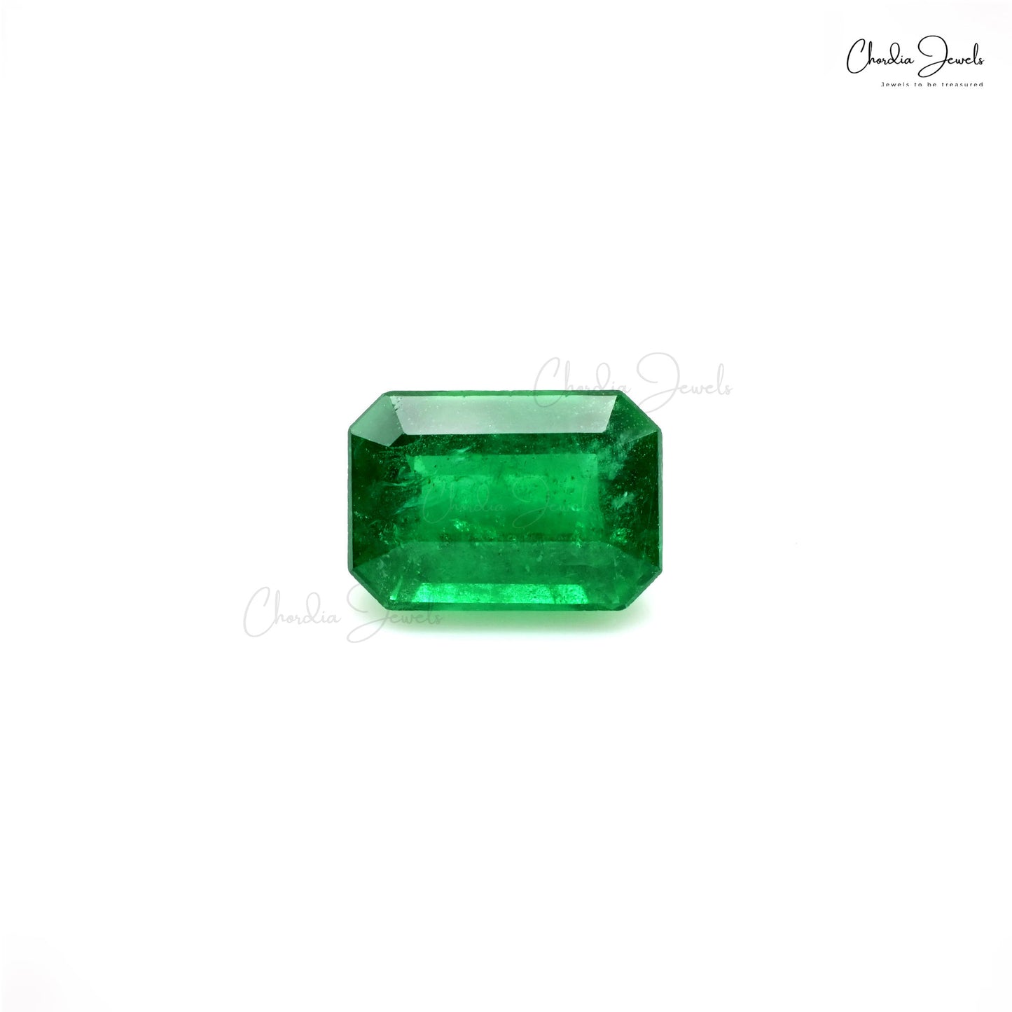 3.83 Ct emerald octagon cut loose gemstone – Chordia Jewels