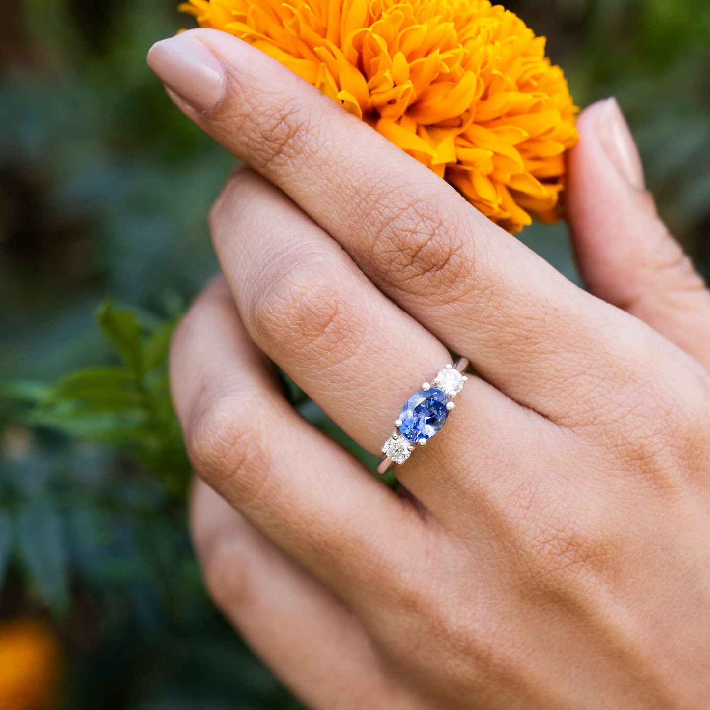 Real Tanzanite Diamond Rings
