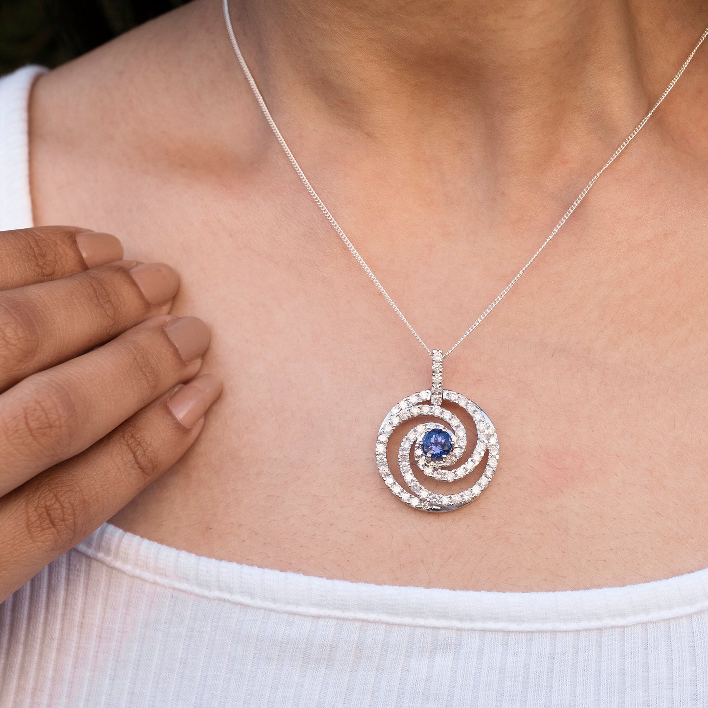 Buy Real Tanzanite Diamond Pendant