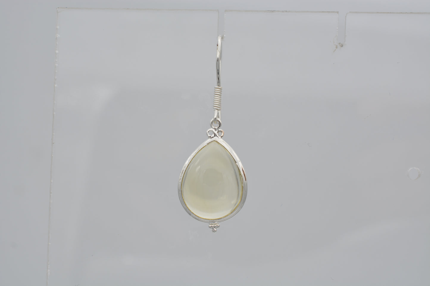 Gemstone Dangle Earrings In 925 Sterling Silver Lemon Quartz Cabochon Earrings