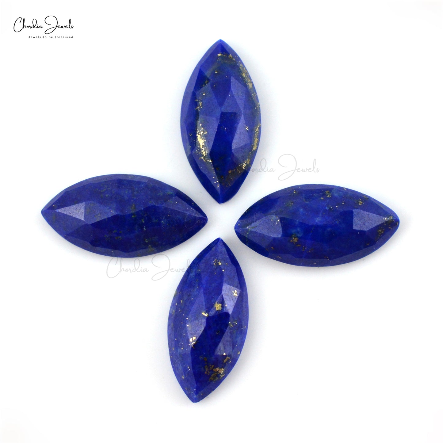 Marquise Roos Sny Edelsteen 12x6mm Lapis Lazuli Los Steen Lot, 6 Stuk