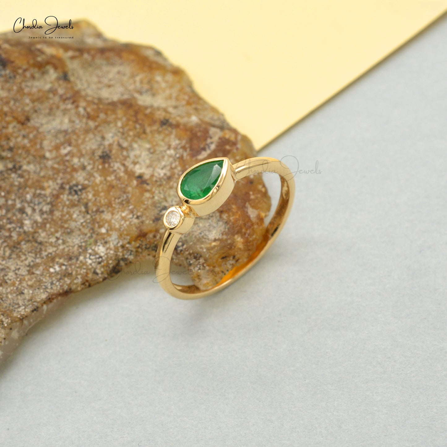 Emerald Two Stone Ring